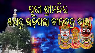 ପୁରୀ ଶ୍ରୀମନ୍ଦିର ଉପରୁ ଉଡ଼ିଗଲା ନୀଳଚକ୍ର ବାନା