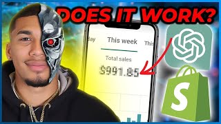 I Tried Dropshipping For 7 DAYS With ChatGpt (Insane Results!)