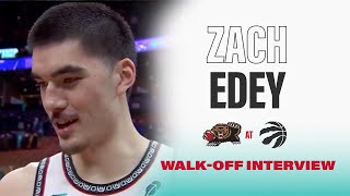 Zach Edey Walk Off Interview | Grizzlies at Raptors