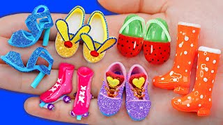 37 DIY MINIATURE SHOES IDEAS 〜 Transparent Boots, Sneakers, High-Heeled Shoes for Barbie