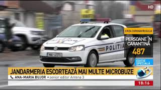 Busculadă la intrarea în Capitală. Jandarmeria escortează mai multe microbuze