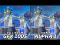 FujiFlim GFX 100S vs Sony Alpha A1 Camera Test Comparsion | Details Review