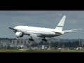 boeing 777 last minute turn on approach landing at le bourget airport