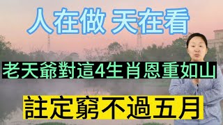 不要不相信！人在做！天在看！常行善舉！多有善緣！老天爺對這4個生肖恩重如山！格外關照！註定窮不過5月！生肖馬五月得老天爺的深厚恩惠！想不發財都很難！5月就是馬上馱金山！馬上發大財！甚至馬上啥都有！