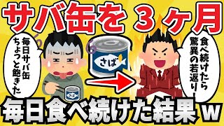 【どうなる？】サバ缶を3か月毎日食べ続けた結果ｗｗｗ【2chまとめ】【有益スレ】