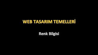 w04 Renk Bilgisi