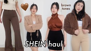 the best SHEIN try-on haul! jeans, tops, brown \u0026 neutral tones overload 🤎🧸 philippines