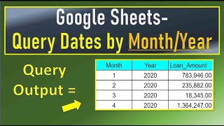 Google Sheets Query Date Field by Month and Year