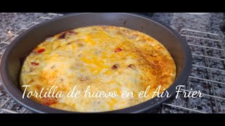 Desayuno Dominguero Tortilla de huevo en el Air Fryer en 3 Minutos