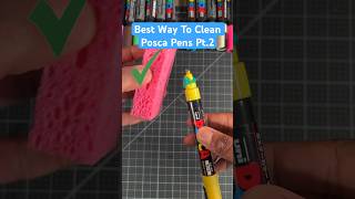 Best Way To Clean Posca Pens ! 😍 Pt2 #art #drawing #shorts