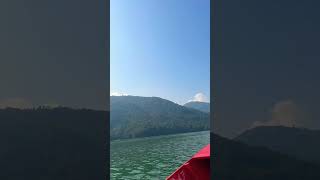 Boating in Fewa Lake, Pokhara Nepal.