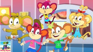 Five Little Monkeys + More Nursery Rhymes & Cartoon Videos For Kids