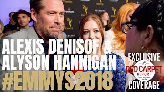Alexis Denisof & Alyson Hannigan interviewed at Performer Peer Group Emmy Awards Celebration #Emmys