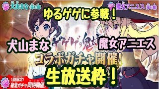 【ゆるゲゲ】第307話 コラボガチャ第2弾 犬山まな＆魔女アニエス参戦！！