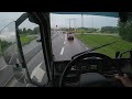 cosy morning rain drive to märsta volvo fh 540 u0026 trailer