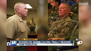 Exonerated Marine colonel released