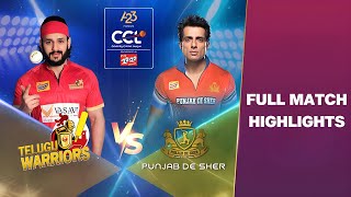 Telugu Warriors Vs Punjab De Sher | Celebrity Cricket League | S10 | Match highlights | Match 7