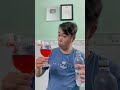 Ảo thuật nước trắng thành đỏ the glass🍷 water 💦 = colour magic trick makeba song shorts