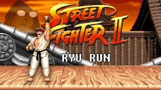 Street Fighter II RYU RUN || No Commentary ⬇️↘️➡️👊