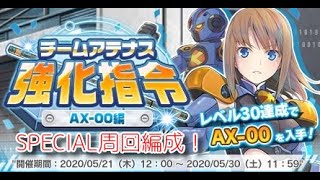 イベント「チームアテナス強化指令AX-00編」SPECIAL1.2.3周回編成（概要欄も見て頂ければ幸いです）