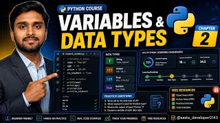 Python Variables & Data Types Explained 🚀 | Chapter 2 | Python Course for Beginners #python #coarse