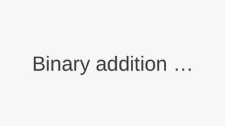 Hakology - Binary addition