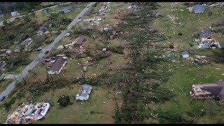 RINGLE TORNADO: Aerial view of damage