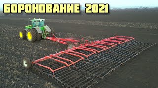 Боронование 2021 John Deere 8335R/Боронування [4K]