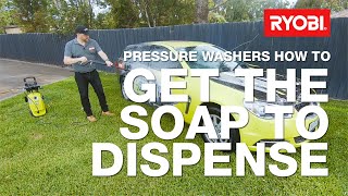 How to use the soap dispenser on your RYOBI pressure washer