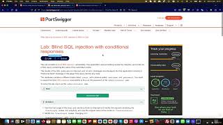 9 Blind SQL injection with conditional responses