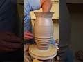 Pottery throwing, advanced lesson. Deep finger mark vessel.