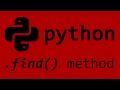 Python find() string method