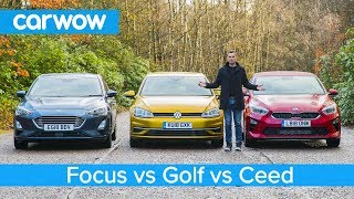 Volkswagen Golf v Ford Focus v Kia Ceed - which is the best small family car?