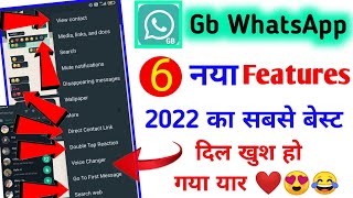 Gb Whatsapp New 6 Home Screen Best Features 2022😍 | gb setting