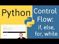 Python for Data Analysis: Control Flow (if, else, for, while)