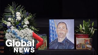 Colorado shooting: Boulder police officer remembered as “selfless” in public memorial