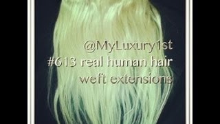 What is Real Virgin human hair \u0026 Double Wefted Bleach Blonde weaving extensions?