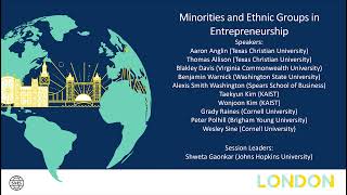 Minorities and Ethnic Groups in Entrepreneurship