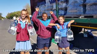 Laerskool Impala donates 18 tons of water to TVPS