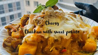 അടിപൊളി കോമ്പിനേഷൻ| cheesy chicken with sweet potato| ചീസി ചിക്കനും മധുരക്കിഴങ്ങും