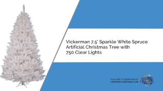 Click to Purchase Brand New A104176 Vickerman 7.5' Sparkle White Spruce