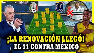 ¡11 TITULAR DE LA TRI 😮! mi ALINEACION MEXICO VS ECUADOR PARTIDO AMISTOSO INTERNACIONAL 2021  💥
