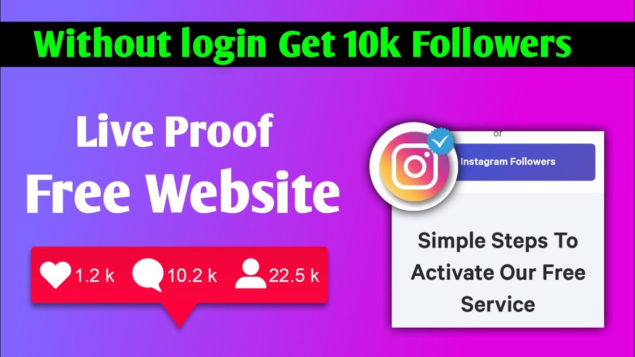 Get 20k Followers One Click On Instagram | Free Followers Website - YouTube