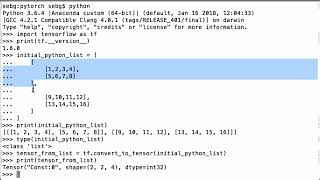 Convert List To TensorFlow Tensor