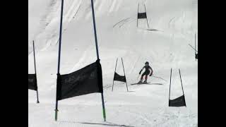 Saas-Fee July 2021 giant slalom training 13 year old skier