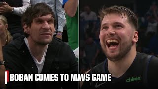 Boban Marjanovic shows up to support Luka Doncic & the Mavs vs. the Clippers | N