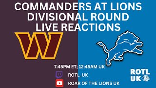 Commanders at Lions LIVE REACTIONS Play-By-Play | NFL 2024 Playoffs Divisional Round