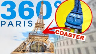 VR 360° Rollercoaster on the Eiffel Tower in Paris [POV 4K immersive ride]