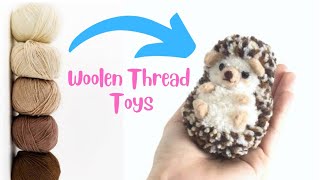 Amazing Idea ! How to make a cute Hedgehog out of yarn @kabisminiaturekitchen #trending