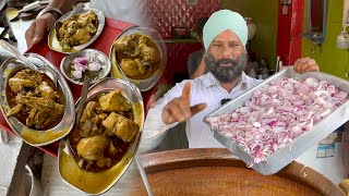 काले बकरे का मीट इन ₹160 RANJIT KUMAR MEAT के 50 किलो के ताँबे के डेग में मटन | AMRITSAR NONVEG FOOD